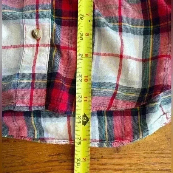 SO authentic American Heritage women’s plaid button up long sleeve shirt size M - Picture 14 of 14